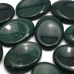 Bloodstone Thumb Stone ~40mm