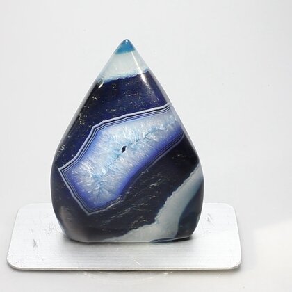 Blue Agate Crystal Flame ~68x49mm