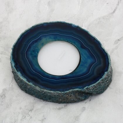 Blue Agate Tealight Candle Holder ~97x80mm