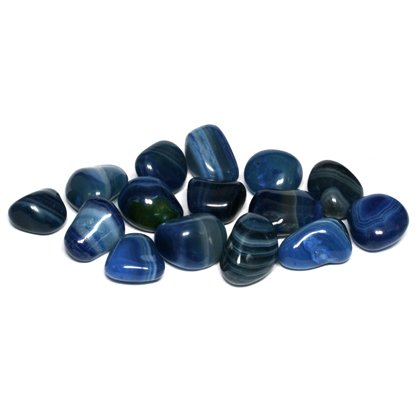 Blue Agate Tumble Stone (15-20mm)