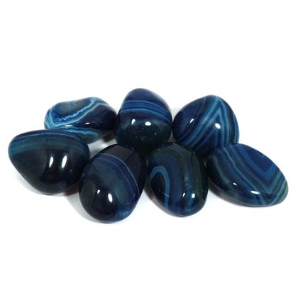 Blue Agate Tumble Stone (25-30mm)