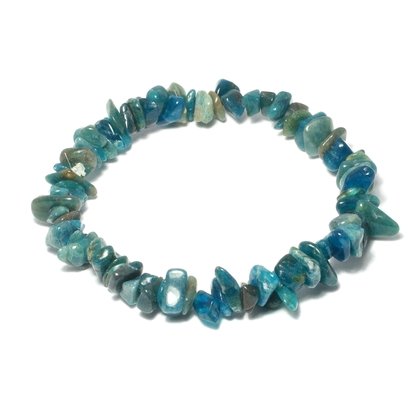 Blue Apatite Gemstone Chip Bracelet