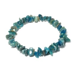 Blue Apatite Gemstone Chip Bracelet