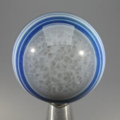 Blue Banded Agate Crystal Sphere ~35mm