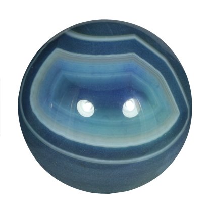 Blue Banded Agate Crystal Sphere ~4.5cm