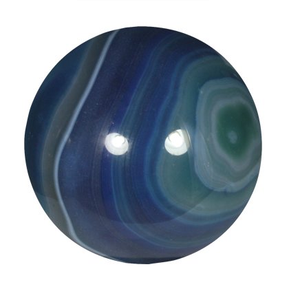 Blue Banded Agate Crystal Sphere ~4.5cm