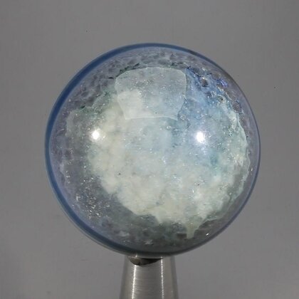 Blue Banded Agate Crystal Sphere ~40mm