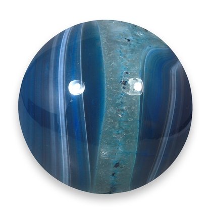 Blue Banded Agate Crystal Sphere ~5.5cm