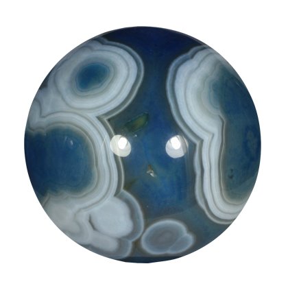 Blue Banded Agate Crystal Sphere ~5.5cm