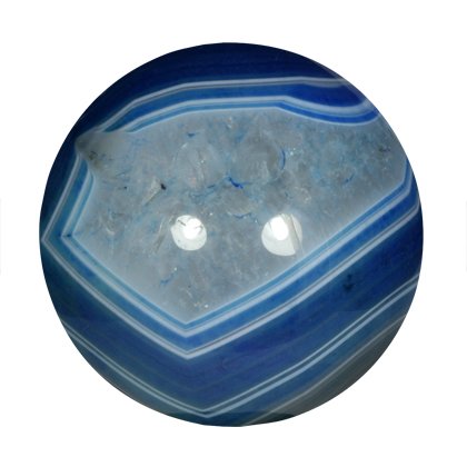 Blue Banded Agate Crystal Sphere ~5.5cm