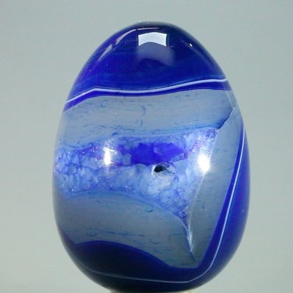 Blue Banded Agate Crystal Egg ~48mm