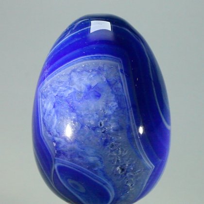 Blue Banded Agate Crystal Egg ~48mm