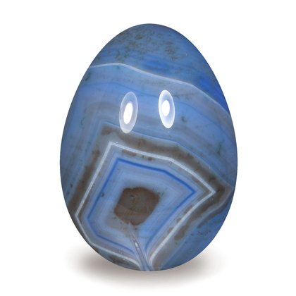 Blue Banded Agate Egg ~48mm