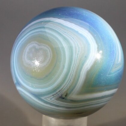 Blue Banded Agate Sphere ~43mm
