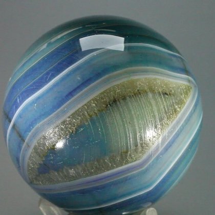 Blue Banded Agate Sphere ~ 60mm