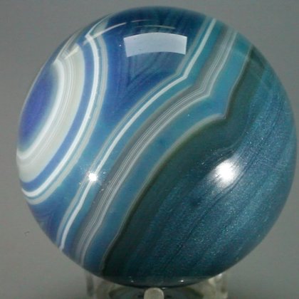 Blue Banded Agate Sphere ~ 60mm