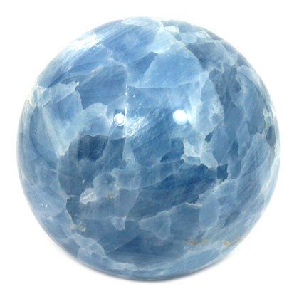 Blue Calcite Crystal Sphere ~10cm