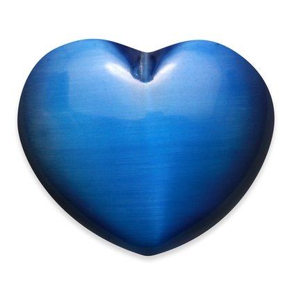 Blue Cat's Eye Heart ~45mm