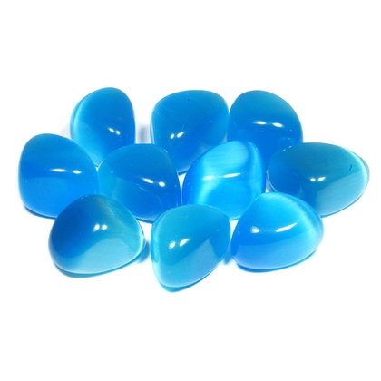 Blue Cat's Eye Tumble Stone (20-25mm)