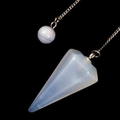 Blue Chalcedony Crystal Pendulum