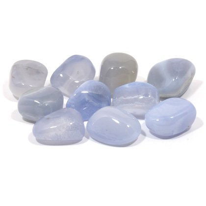 Blue Chalcedony Tumble Stone (20-25mm)