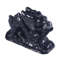 Blue Goldstone Chinese Dragon