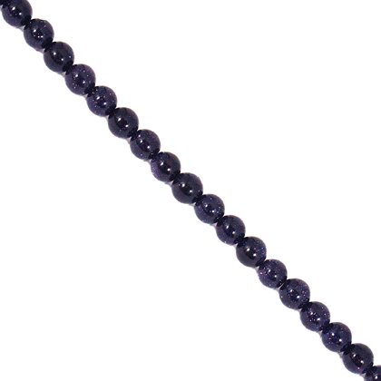 Blue Goldstone Crystal Beads - 8mm Roundel