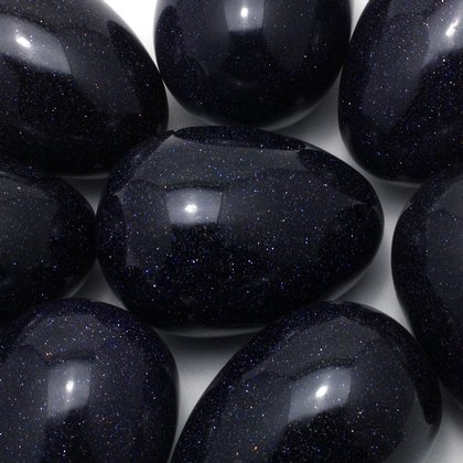 Blue Goldstone Crystal Egg ~ 48mm