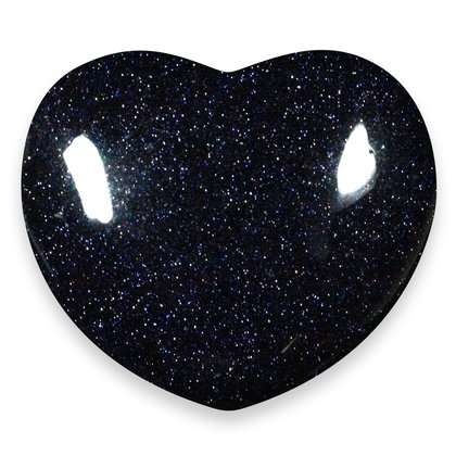 Blue Goldstone Crystal Heart ~45mm