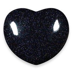 Blue Goldstone Crystal Heart ~45mm