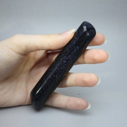 Blue Goldstone Crystal Massage Wand ~100mm