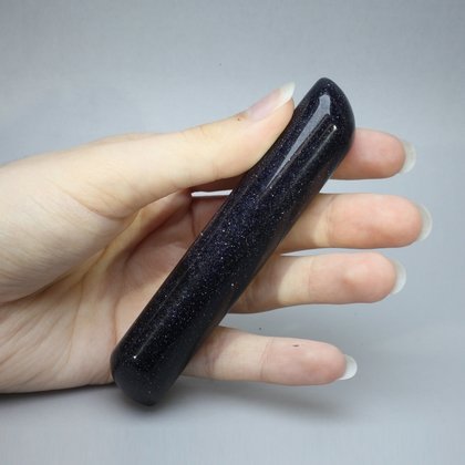 Blue Goldstone Crystal Massage Wand ~107mm