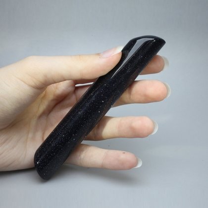 Blue Goldstone Crystal Massage Wand ~115mm