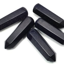 Blue Goldstone Crystal Massage Wand ~70mm