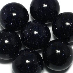 Blue Goldstone Crystal Sphere ~25mm