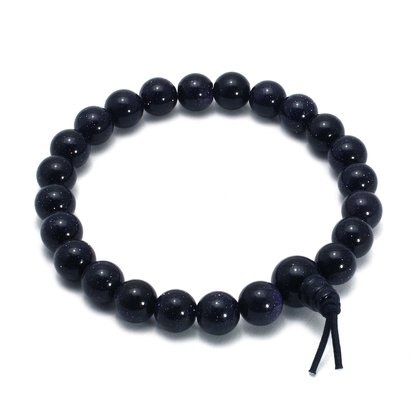 Blue Goldstone Power Bead Bracelet