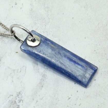 Blue Kyanite 925 Silver Pendant ~31mm