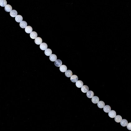 Blue Lace Agate Crystal Beads - 5mm Round