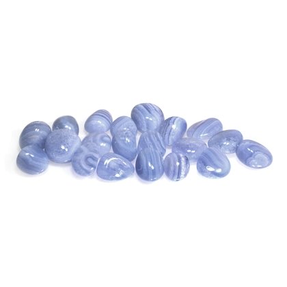 Blue Lace Agate Extra Grade Tumble Stone (10-15mm)