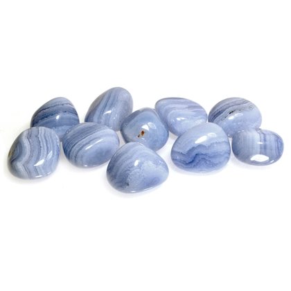 Blue Lace Agate Extra Grade Tumble Stone (25-30mm)