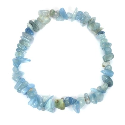 Blue Lace Agate Gemstone Chip Bracelet