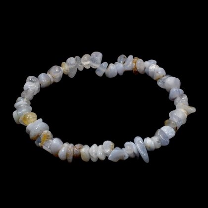 Blue Lace Agate Gemstone Chip Bracelet