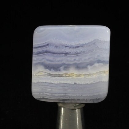 Blue Lace Agate Polished Tile ~30x29mm