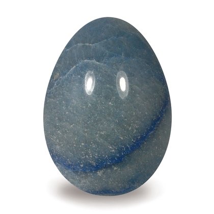 Blue Quartz Crystal Egg ~48mm