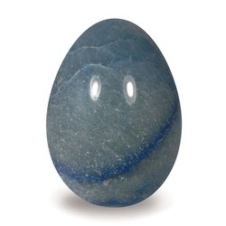 Blue Quartz Crystal Egg ~48mm