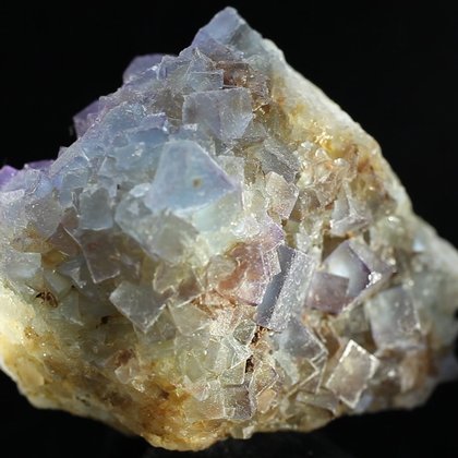 Blue Sky Fluorite with Mauve Crystals & Limonite ~75mm