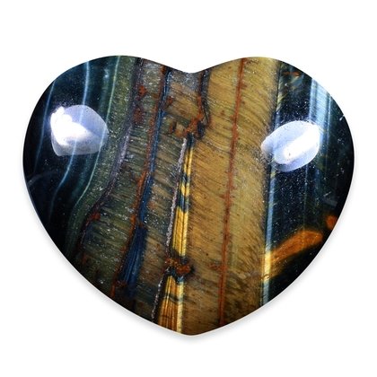 Blue Tiger Eye Crystal Heart ~45mm