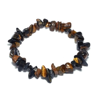 Blue Tiger Eye Gemstone Chip Bracelet