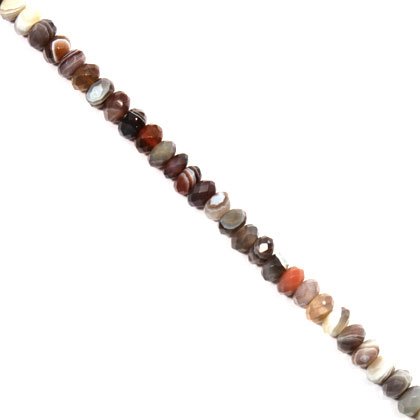 Botswana Agate Crystal Beads - 8mm Facet Roundel