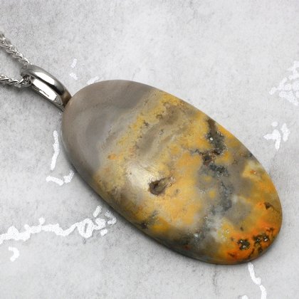 Bumble Bee Jasper Pendant ~40mm